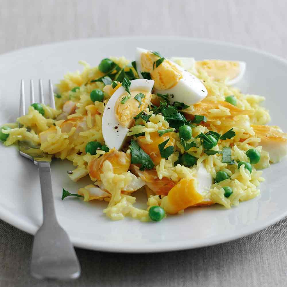 A delicious Kedgeree recipe from The Dairy Book of Home Cookery