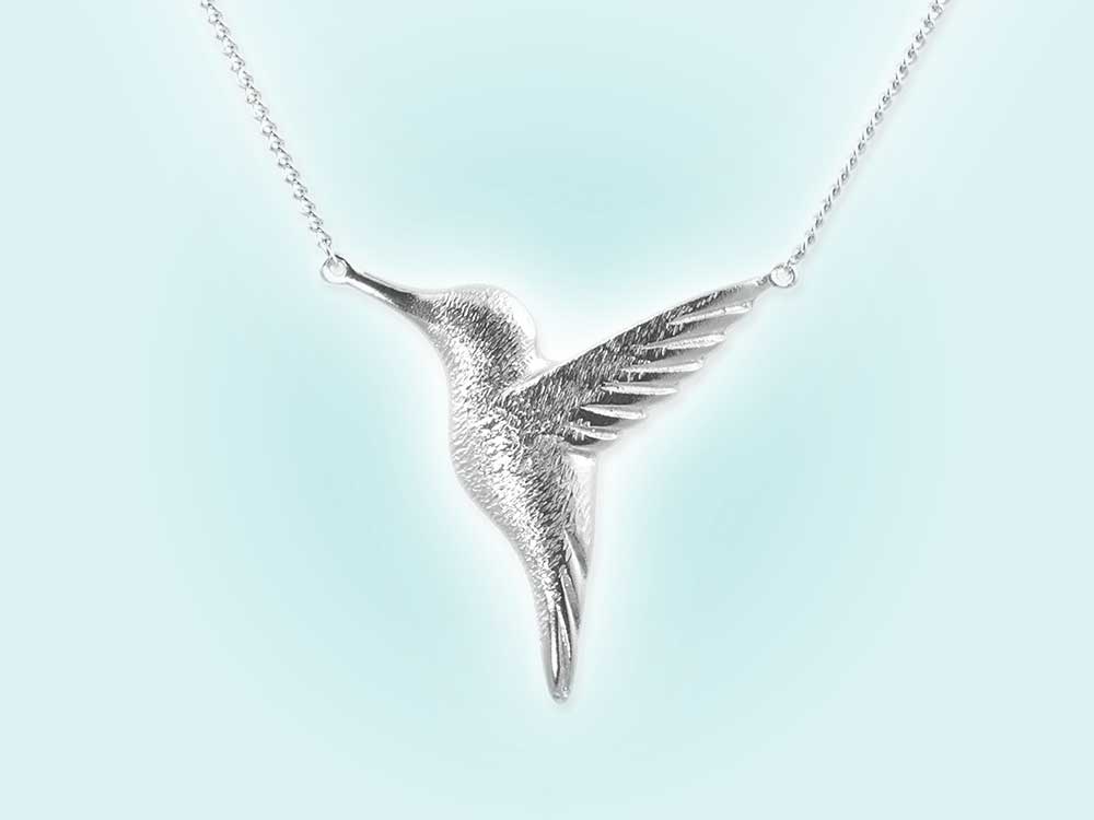 WIN a gorgeous textured hummingbird necklace worth £95