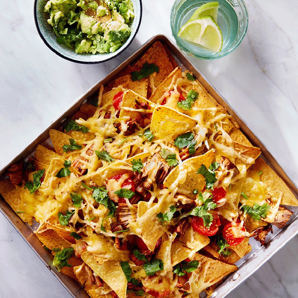 Loaded Pulled Jackfruit Nachos by the Dairy Diary